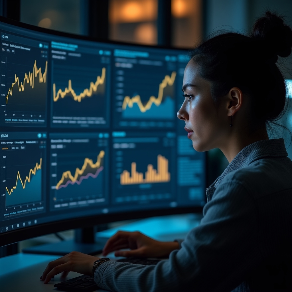 Анализ финансовых данных на экране